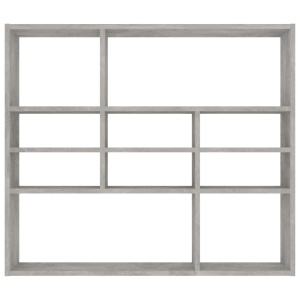 Raft de perete, gri beton, 90 x 16 x 78 cm, PAL - Img 4