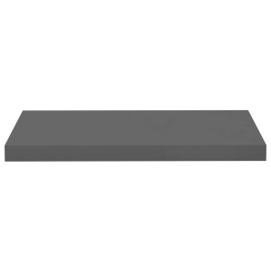 Raft de perete suspendat, gri extralucios, 60x23,5x3,8 cm, MDF - Img 4
