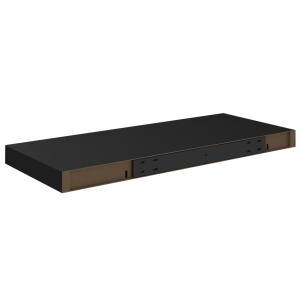 Raft de perete suspendat, negru, 60x23,5x3,8 cm, MDF - Img 6