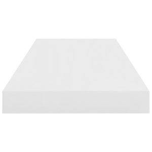 Rafturi de perete, 2 buc., alb extralucios, 60x23,5x3,8 cm, MDF - Img 5