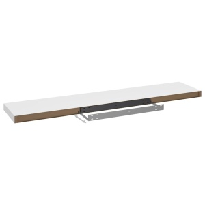 Rafturi de perete, 4 buc., alb, 120 x 23,5 x 3,8 cm, MDF - Img 6
