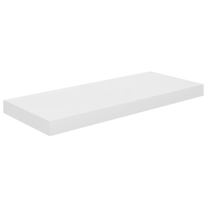 Rafturi de perete, 4 buc., alb extralucios, 60x23,5x3,8 cm, MDF - Img 4
