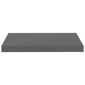 Rafturi de perete, 4 buc., gri extralucios, 50x23x3,8 cm, MDF - Img 8
