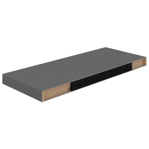 Rafturi de perete, 4 buc., gri extralucios, 60x23,5x3,8 cm, MDF - Img 6