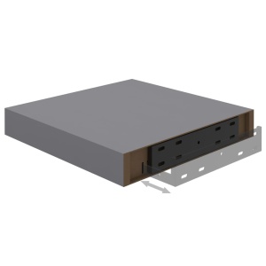 Rafturi de perete suspendate, 2 buc., gri, 23x23,5x3,8 cm, MDF - Img 7