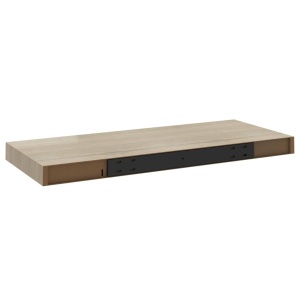 Rafturi de perete suspendate, 2 buc., stejar 60x23,5x3,8 cm MDF - Img 7