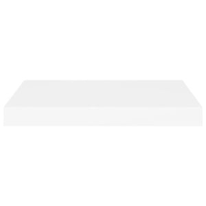 Rafturi de perete suspendate, 4 buc., alb, 40x23x3,8 cm, MDF - Img 3