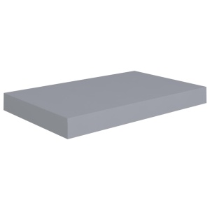 Rafturi de perete suspendate, 4 buc., gri, 40x23x3,8 cm, MDF - Img 4