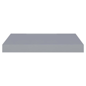 Rafturi de perete suspendate, 4 buc., gri, 40x23x3,8 cm, MDF - Img 5