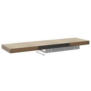 Rafturi de perete suspendate 4 buc. stejar, 90x23,5x3,8 cm, MDF - Img 6