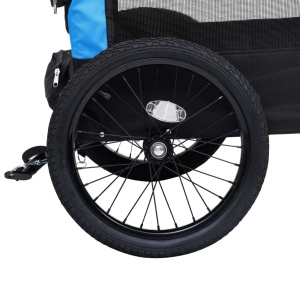 Remorcă bicicletă &amp; cărucior 2-in-1 animale, albastru și negru - Img 11