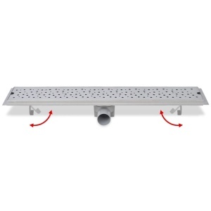 Rigolă duș liniară, model bule, oțel inoxidabil, 730 x 140 mm - Img 5