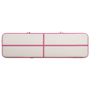 Saltea gimnastică gonflabilă cu pompă roz 800x100x20 cm PVC - Img 8
