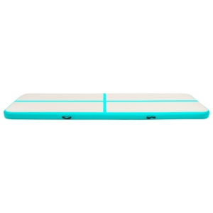 Saltea gimnastică gonflabilă cu pompă verde 600x100x20 cm PVC - Img 4