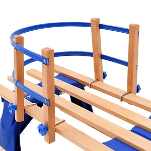 Sanie pliabilă pentru zăpadă cu spătar, lemn, 110 cm - Img 6