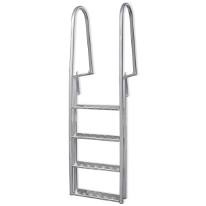 Scară amdocare/piscină cu 4 trepte, aluminiu, 170 cm