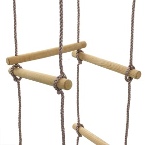 Scară din frânghie pentru copii, 200 cm, lemn - Img 4