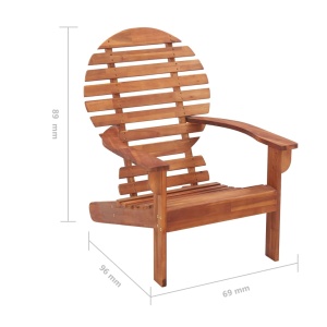 Scaun Adirondack, lemn masiv de acacia - Img 5