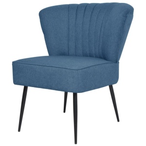 Scaun cocktail, albastru, material textil