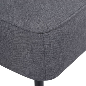 Scaun cocktail, gri inchis, material textil - Img 6
