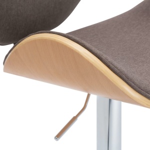 Scaun de bar, gri taupe, material textil - Img 5