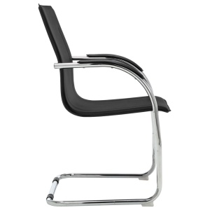 Scaun de birou tip consolă, negru, piele ecologică - Img 3