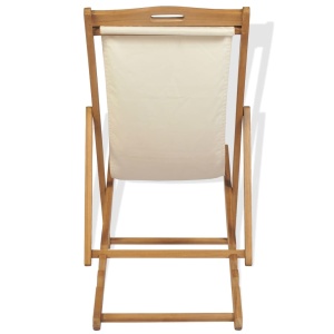 Scaun de exterior, crem, 56 x 105 x 96 cm, lemn de tec - Img 8