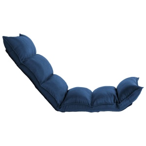 Scaun de podea pliabil, albastru, material textil - Img 3