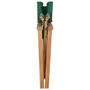 Scaun de regizor, verde, lemn masiv de tec - Img 8