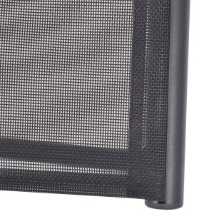 Scaun de terasă rabatabil, negru, aluminiu și textilenă - Img 6