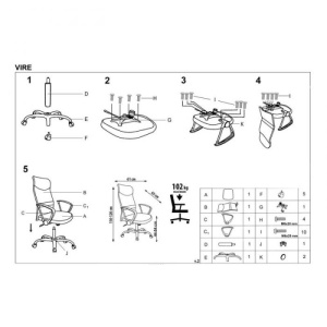 Scaun ergonomic mesh HM Vire negru - Img 11