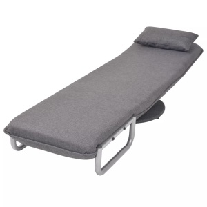 Scaun pivotant și canapea extensibilă, gri inchis, textil - Img 7