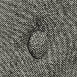 Scaune bucătărie 2 buc, gri deschis, textil &amp; lemn stejar masiv - Img 2