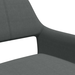 Scaune de bucătărie, 2 buc., gri inchis, material textil - Img 5