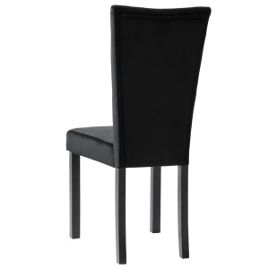 Scaune de bucătărie, 4 buc., negru, catifea - Img 6