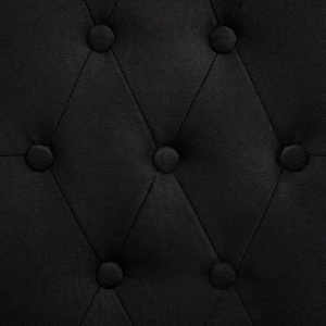 Scaune de bucătărie, 6 buc., negru, material textil - Img 2