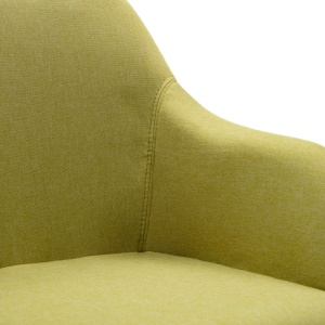 Scaune de sufragerie pivotante, 6 buc., verde, textil - Img 10