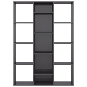 Separator cameră/Bibliotecă gri extralucios 100x24x140 cm PAL - Img 8