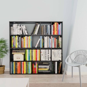 Separator cameră/Bibliotecă, gri lucios, 110 x 24 x 110 cm, PAL - Img 4
