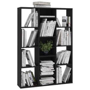 Separator cameră/Bibliotecă, negru, 100 x 24 x 140 cm, PAL - Img 4