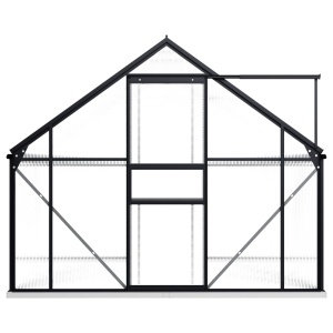 Seră cu un cadru de bază, antracit, 5,89 m², aluminiu - Img 3