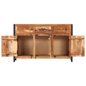 Servantă, 120 x 35 x 75 cm, lemn masiv de acacia - Img 5