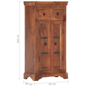 Servantă, 50 x 30 x 100 cm, lemn masiv de acacia - Img 9