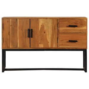Servantă, lemn masiv de acacia, 115 x 30 x 70 cm, maro - Img 2
