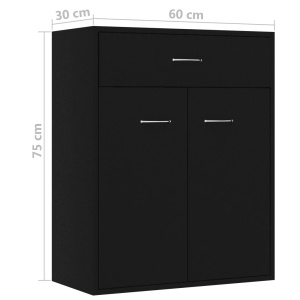 Servantă, negru, 60 x 30 x 75 cm, PAL - Img 10