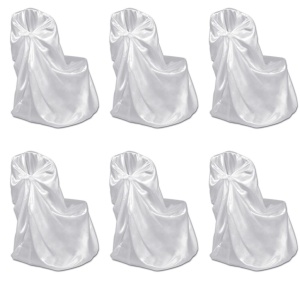 Set 6 huse scaune pentru evenimente, Alb