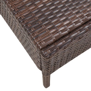 Set canapele de grădină cu perne, 5 piese, maro, poliratan - Img 10