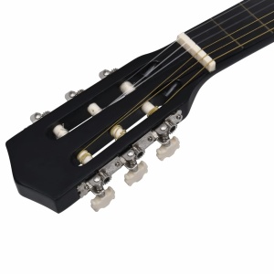 Set chitară acustică occidentală 12 piese 6 corzi negru 38" - Img 12