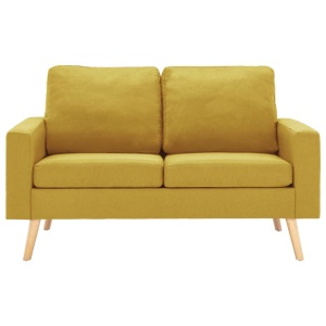 Set de canapele, 2 piese, galben, material textil - Img 3