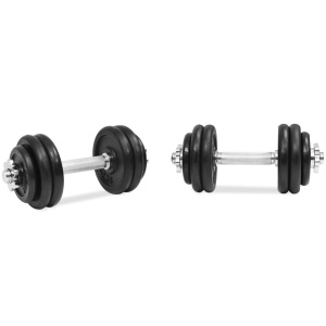 Set de gantere de 18 piese, 30 kg fontă - Img 3